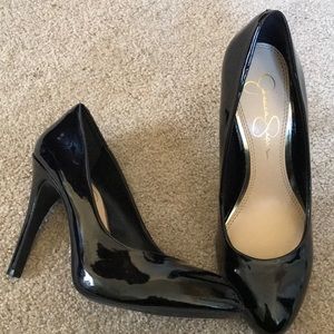 Black Patent Leather Jessica Simpson 4.5” Heels